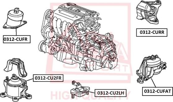 ASVA 0312-CU2LH - Piekare, Dzinējs www.autospares.lv