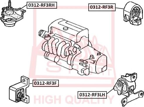 ASVA 0312-RF3F - Piekare, Dzinējs www.autospares.lv