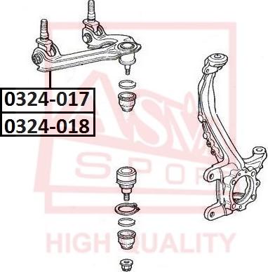 ASVA 0324-018 - Neatkarīgās balstiekārtas svira, Riteņa piekare autospares.lv