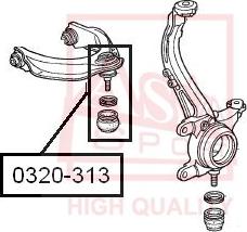 ASVA 0320-313 - Balst / Virzošais šarnīrs autospares.lv