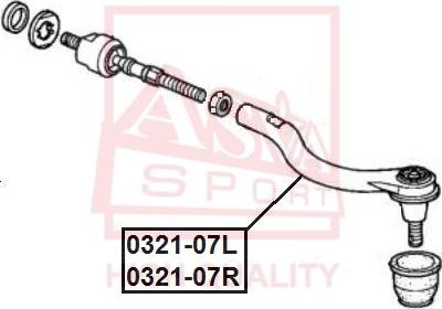 ASVA 0321-07R - Stūres šķērsstiepņa uzgalis www.autospares.lv