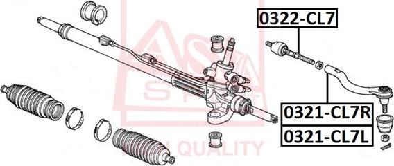 ASVA 0321-CL7R - Stūres šķērsstiepņa uzgalis www.autospares.lv