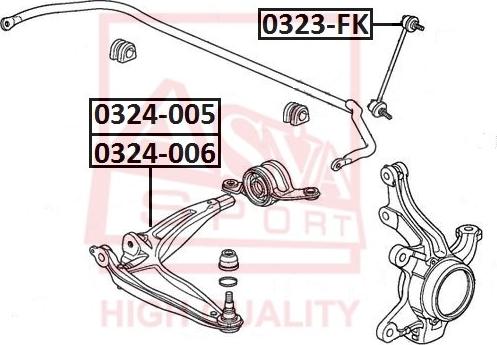 ASVA 0323-FK - Stiepnis / Atsaite, Stabilizators www.autospares.lv