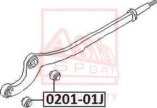 ASVA 0201-01J - Piekare, Šķērssvira www.autospares.lv