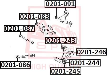 ASVA 0201-091 - Bush of Control / Trailing Arm www.autospares.lv