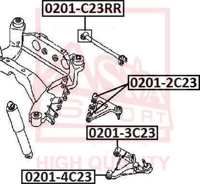 ASVA 0201-3C23 - Piekare, Šķērssvira www.autospares.lv