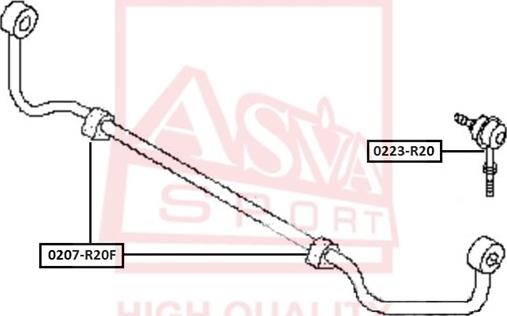 ASVA 0223-R20 - Stiepnis / Atsaite, Stabilizators www.autospares.lv