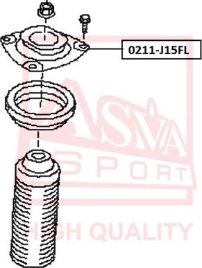 ASVA 0211-J15FL - Mounting, shock absorbers www.autospares.lv