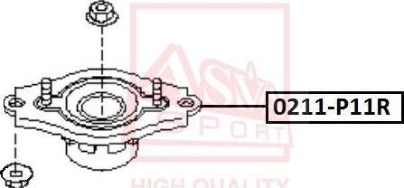 ASVA 0211-P11R - Amortizatora statnes balsts www.autospares.lv