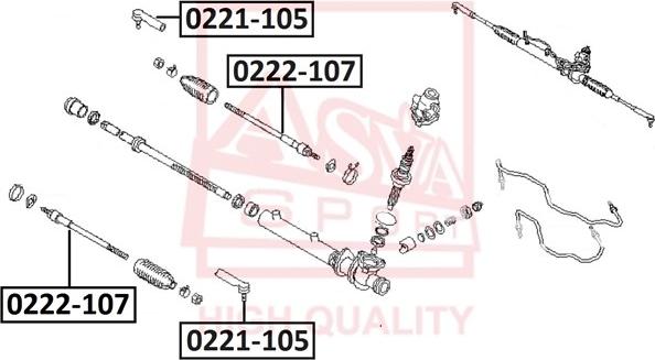 ASVA 0221-105 - Stūres šķērsstiepņa uzgalis www.autospares.lv