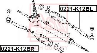 ASVA 0221-K12BR - Stūres šķērsstiepņa uzgalis autospares.lv