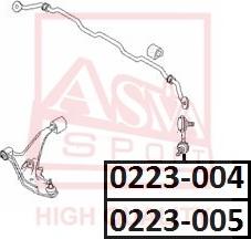 ASVA 0223-005 - Stiepnis / Atsaite, Stabilizators www.autospares.lv