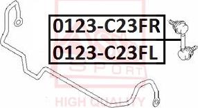 ASVA 0223-C23FL - Stiepnis / Atsaite, Stabilizators autospares.lv