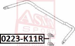 ASVA 0223-K11R - Stiepnis / Atsaite, Stabilizators www.autospares.lv