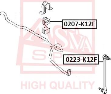 ASVA 0223-K12F - Stiepnis / Atsaite, Stabilizators autospares.lv