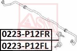 ASVA 0223-P12FL - Stiepnis / Atsaite, Stabilizators www.autospares.lv