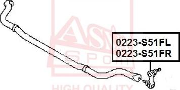 ASVA 0223-S51FL - Stiepnis / Atsaite, Stabilizators www.autospares.lv