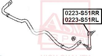 ASVA 0223-S51RL - Stiepnis / Atsaite, Stabilizators www.autospares.lv