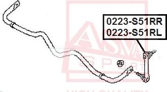 ASVA 0223-S51RR - Stiepnis / Atsaite, Stabilizators www.autospares.lv