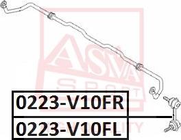 ASVA 0223-V10FR - Stiepnis / Atsaite, Stabilizators www.autospares.lv