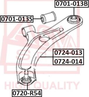 ASVA 0724-014 - Neatkarīgās balstiekārtas svira, Riteņa piekare www.autospares.lv