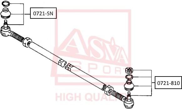 ASVA 0721-810 - Stūres šķērsstiepņa uzgalis www.autospares.lv