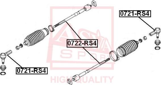 ASVA 0721-RS4 - Stūres šķērsstiepņa uzgalis www.autospares.lv