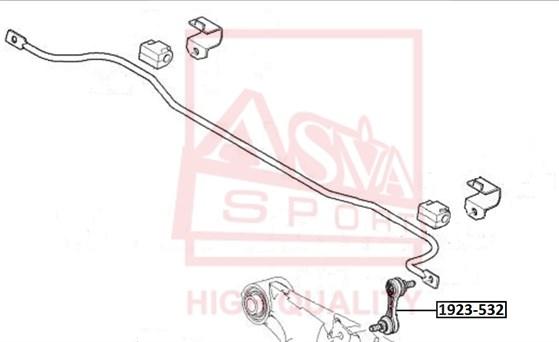 ASVA 1923-532 - Rod / Strut, stabiliser www.autospares.lv