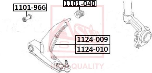 ASVA 1124-009 - Neatkarīgās balstiekārtas svira, Riteņa piekare autospares.lv