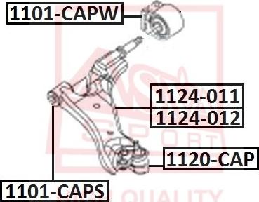 ASVA 1124-011 - Neatkarīgās balstiekārtas svira, Riteņa piekare autospares.lv