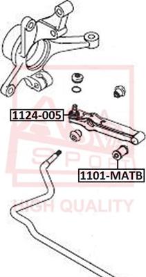 ASVA 1124-005 - Neatkarīgās balstiekārtas svira, Riteņa piekare www.autospares.lv