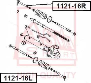 ASVA 1121-16R - Stūres šķērsstiepņa uzgalis www.autospares.lv