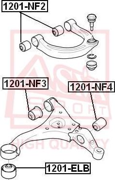 ASVA 1201-NF4 - Bush of Control / Trailing Arm www.autospares.lv