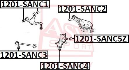 ASVA 1201-SANC5Z - Piekare, Šķērssvira www.autospares.lv