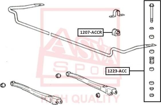 ASVA 1223-ACC - Stiepnis / Atsaite, Stabilizators www.autospares.lv