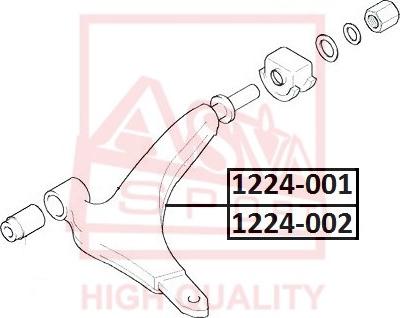 ASVA 1224-001 - Neatkarīgās balstiekārtas svira, Riteņa piekare www.autospares.lv