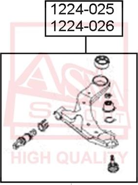 ASVA 1224-026 - Neatkarīgās balstiekārtas svira, Riteņa piekare www.autospares.lv