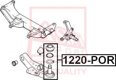 ASVA 1220-POR - Balst / Virzošais šarnīrs www.autospares.lv