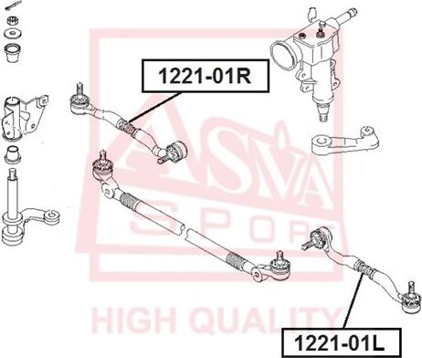 ASVA 1221-01L - Stūres šķērsstiepņa uzgalis www.autospares.lv