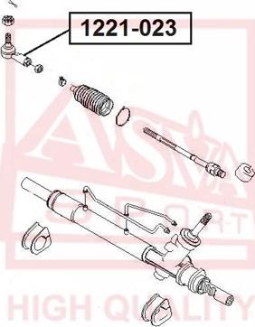 ASVA 1221-023 - Stūres šķērsstiepņa uzgalis www.autospares.lv