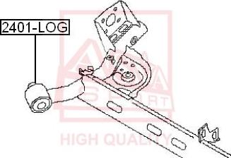 ASVA 2401-LOG - Сайлентблок, рычаг подвески колеса www.autospares.lv