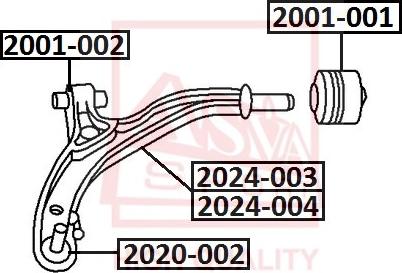 ASVA 2001-001 - Piekare, Šķērssvira www.autospares.lv