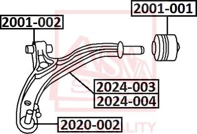 ASVA 2024-003 - Neatkarīgās balstiekārtas svira, Riteņa piekare www.autospares.lv