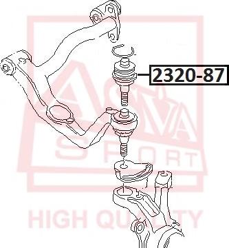 ASVA 2320-87 - Balst / Virzošais šarnīrs www.autospares.lv