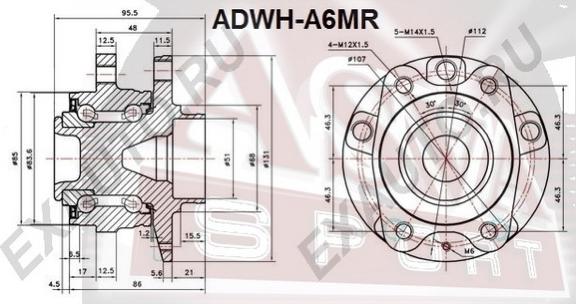 ASVA ADWH-A6MR - Riteņa rumba www.autospares.lv