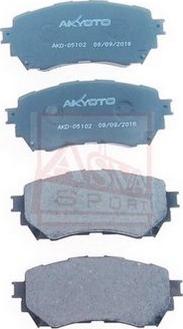 ASVA AKD-05102 - Bremžu uzliku kompl., Disku bremzes www.autospares.lv