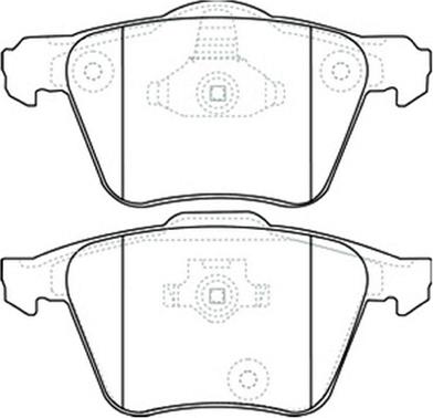 ASVA AKD-0357 - Тормозные колодки, дисковые, комплект www.autospares.lv