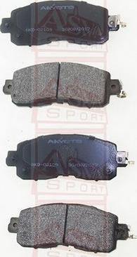 ASVA AKD-02109 - Bremžu uzliku kompl., Disku bremzes www.autospares.lv