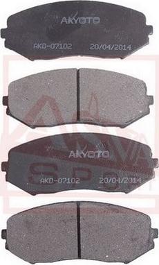 ASVA AKD-07102 - Bremžu uzliku kompl., Disku bremzes www.autospares.lv