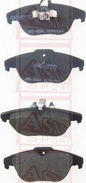 ASVA AKD-16204 - Bremžu uzliku kompl., Disku bremzes www.autospares.lv